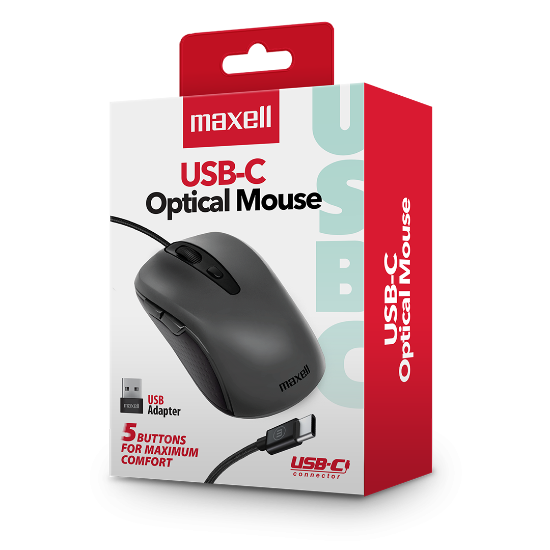 Mouse Alambrico 5 Botones USB-C MOWR-105C