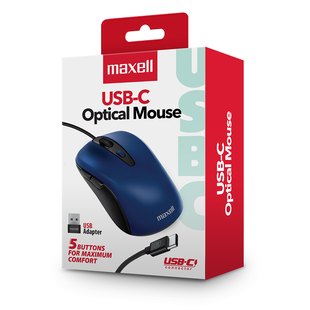 Mouse Alambrico 5 Botones USB-C MOWR-105C