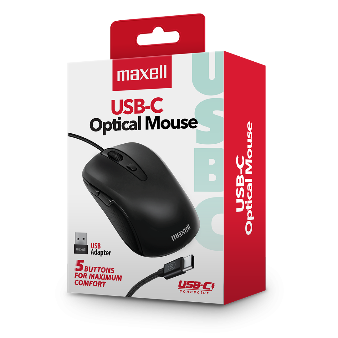 Mouse Alambrico 5 Botones USB-C MOWR-105C