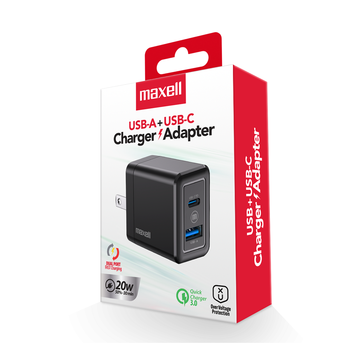 WALL CHARGER PD 2 PORT USB C + USB A