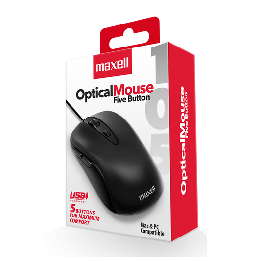 Mouse Alambrico 5 Botones MOWR-105